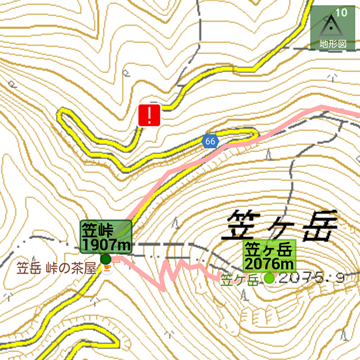 地形図との差異