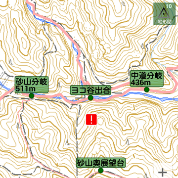 地形図との差異