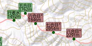 地図内の赤いマーカー